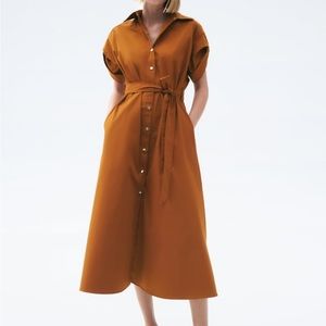 Zara midi shirt dress NWT
